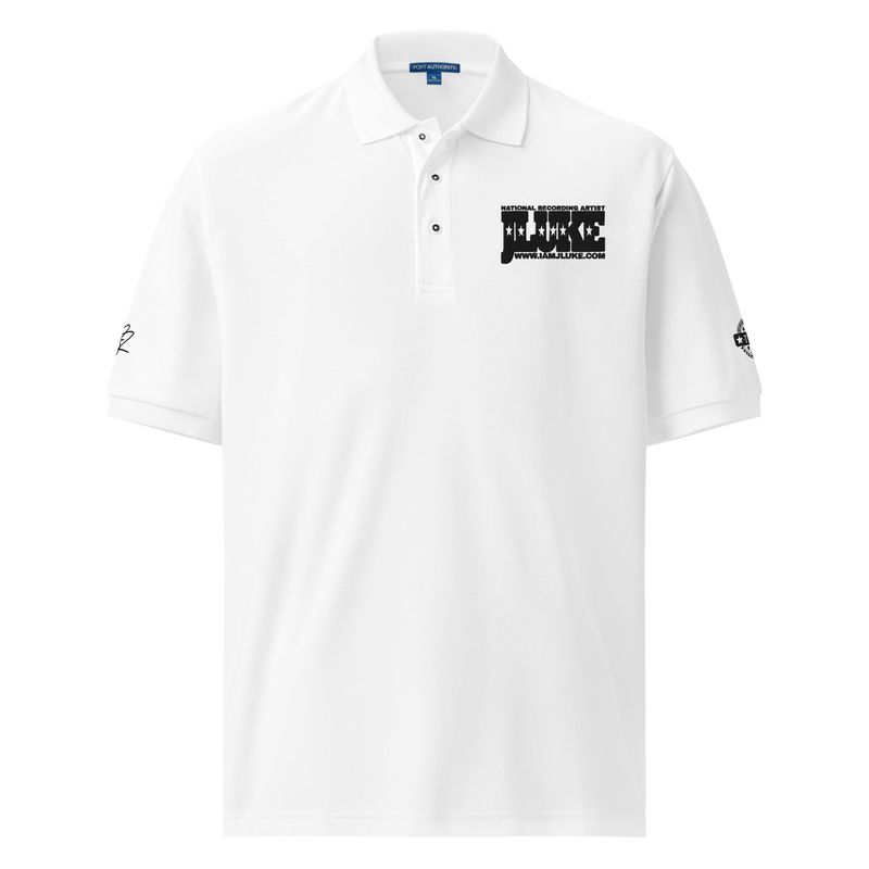 JLUKE Logo White Premium Polo
