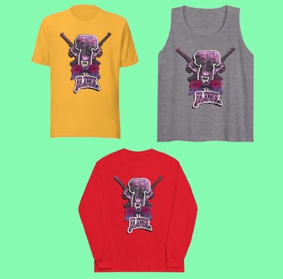 JLUKE PINK SKULL &amp; GUNS COLLECTION