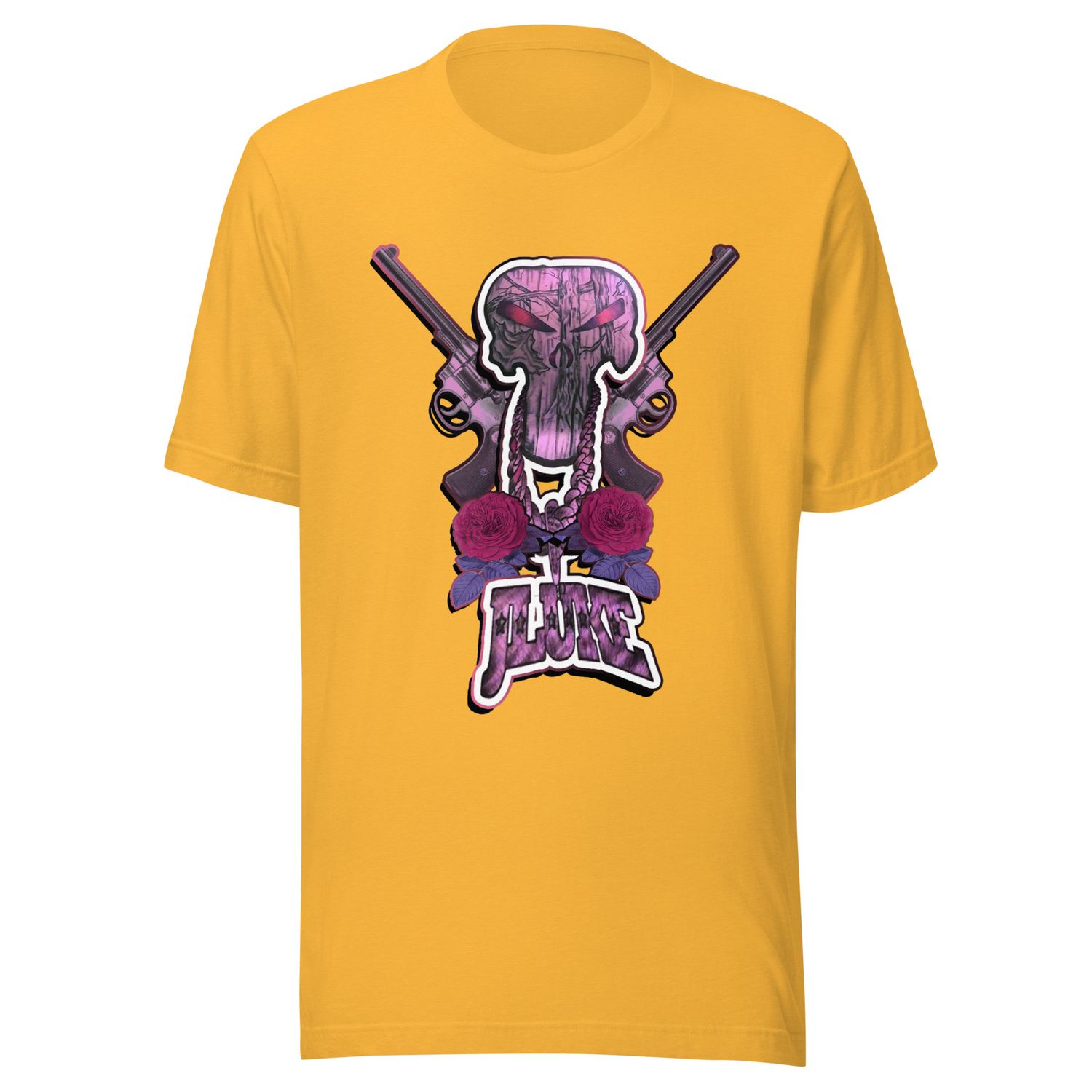 JLUKE Pink Skull &amp; Gun Shirt