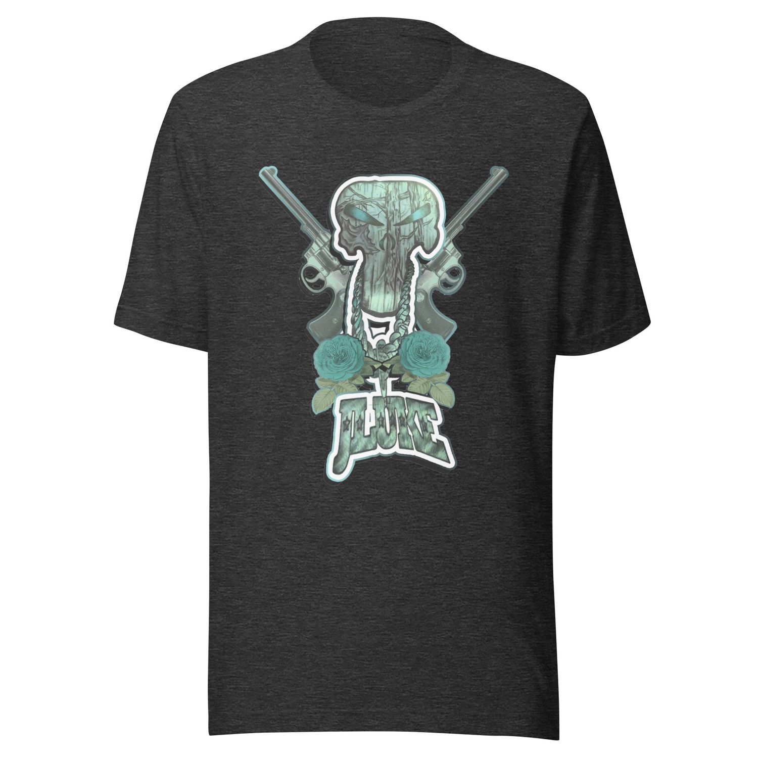 JLUKE Blue Skull &amp; Gun/Logo Shirt