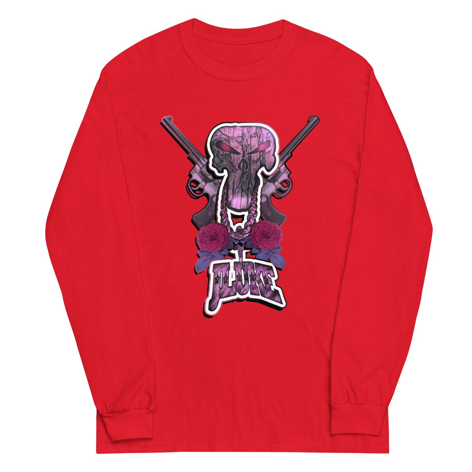 JLUKE Pink Skull &amp; Guns Long Sleeve Shirt