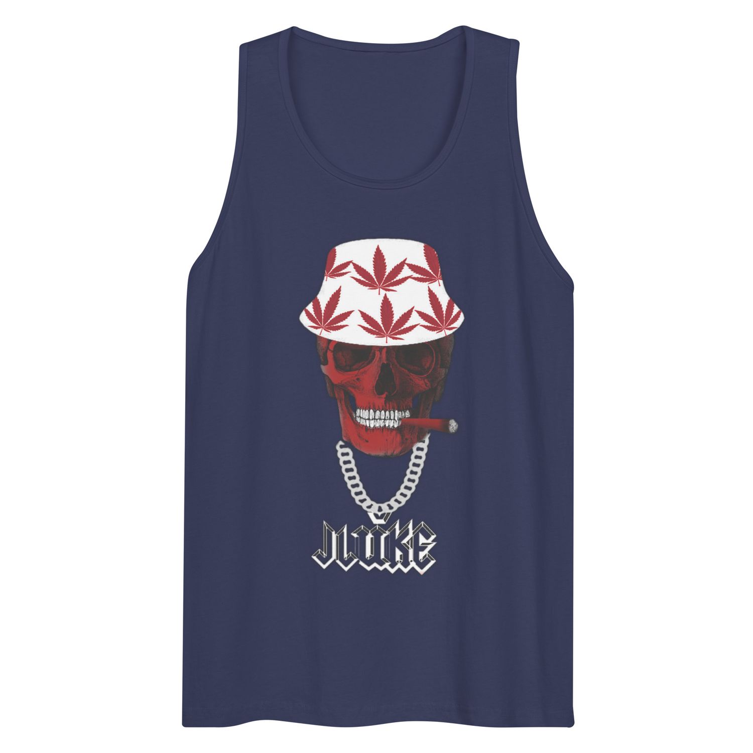 JLUKE Smoking Skull/Logo Tank Top