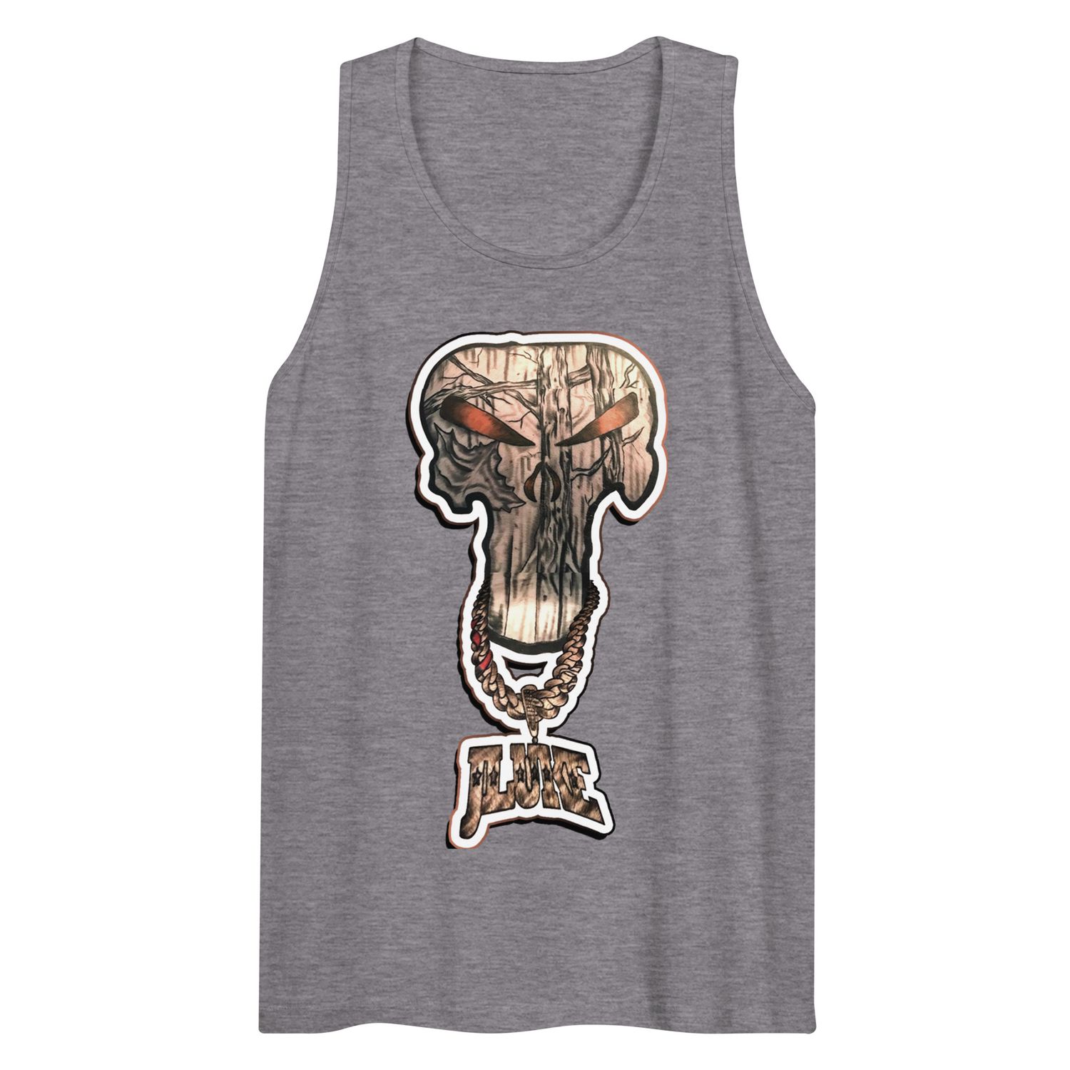 JLUKE Camo Skull/Logo Tank Top