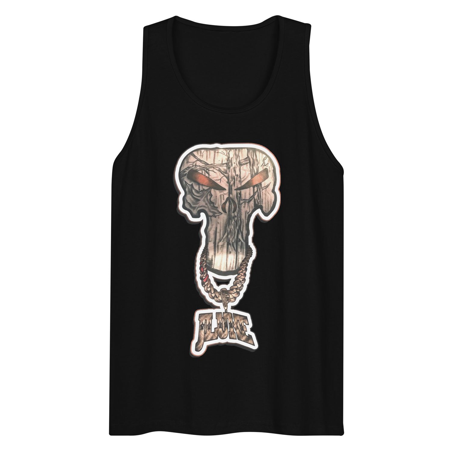 JLUKE Camo Skull Tank Top