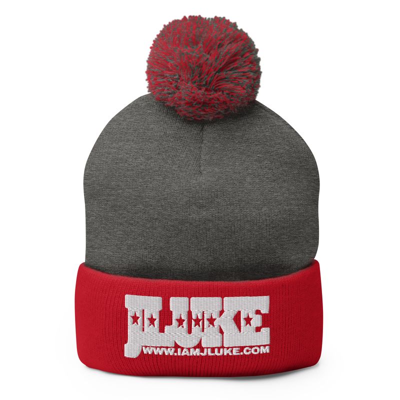 JLUKE Logo Pom Pom Beanie