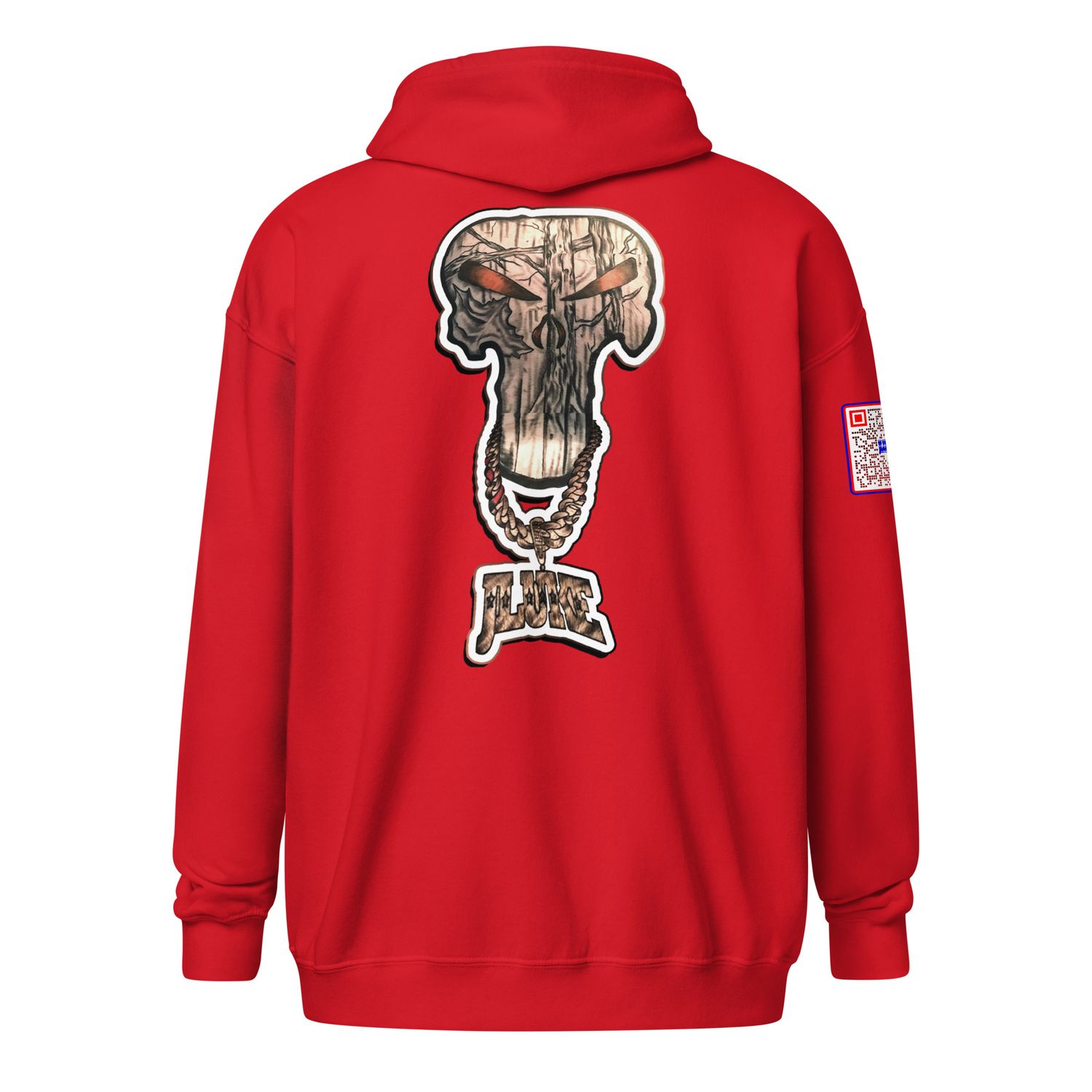 JLUKE Camo Skull Zip Hoodie