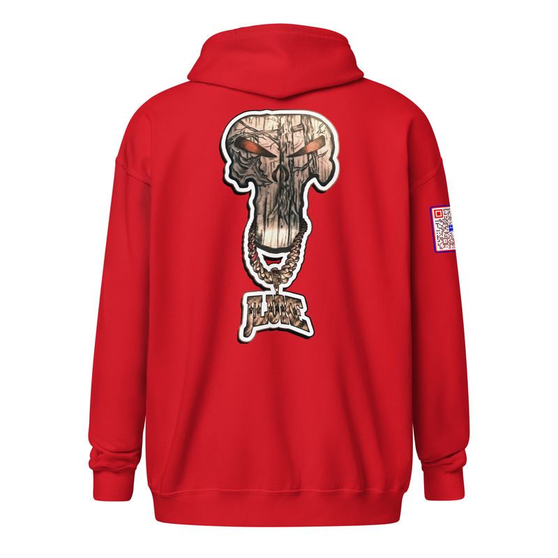 JLUKE Camo Skull Zip Hoodie