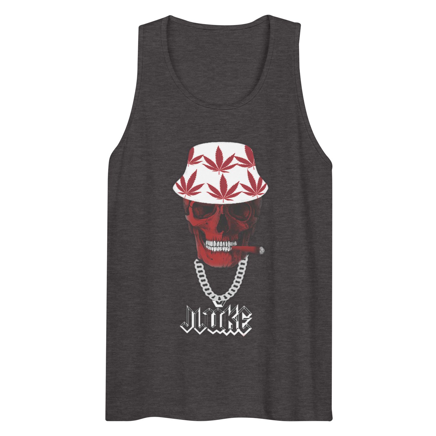 JLUKE Smoking Skull/Logo Tank Top