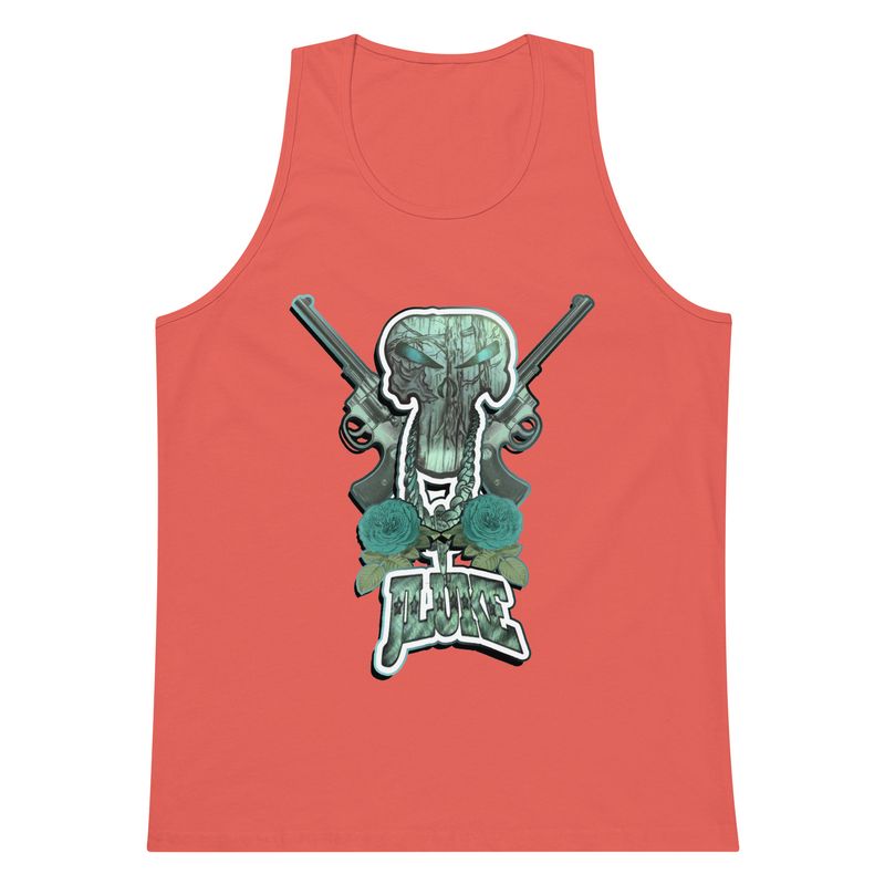 JLUKE Blue Skull &amp; Guns Tank Top