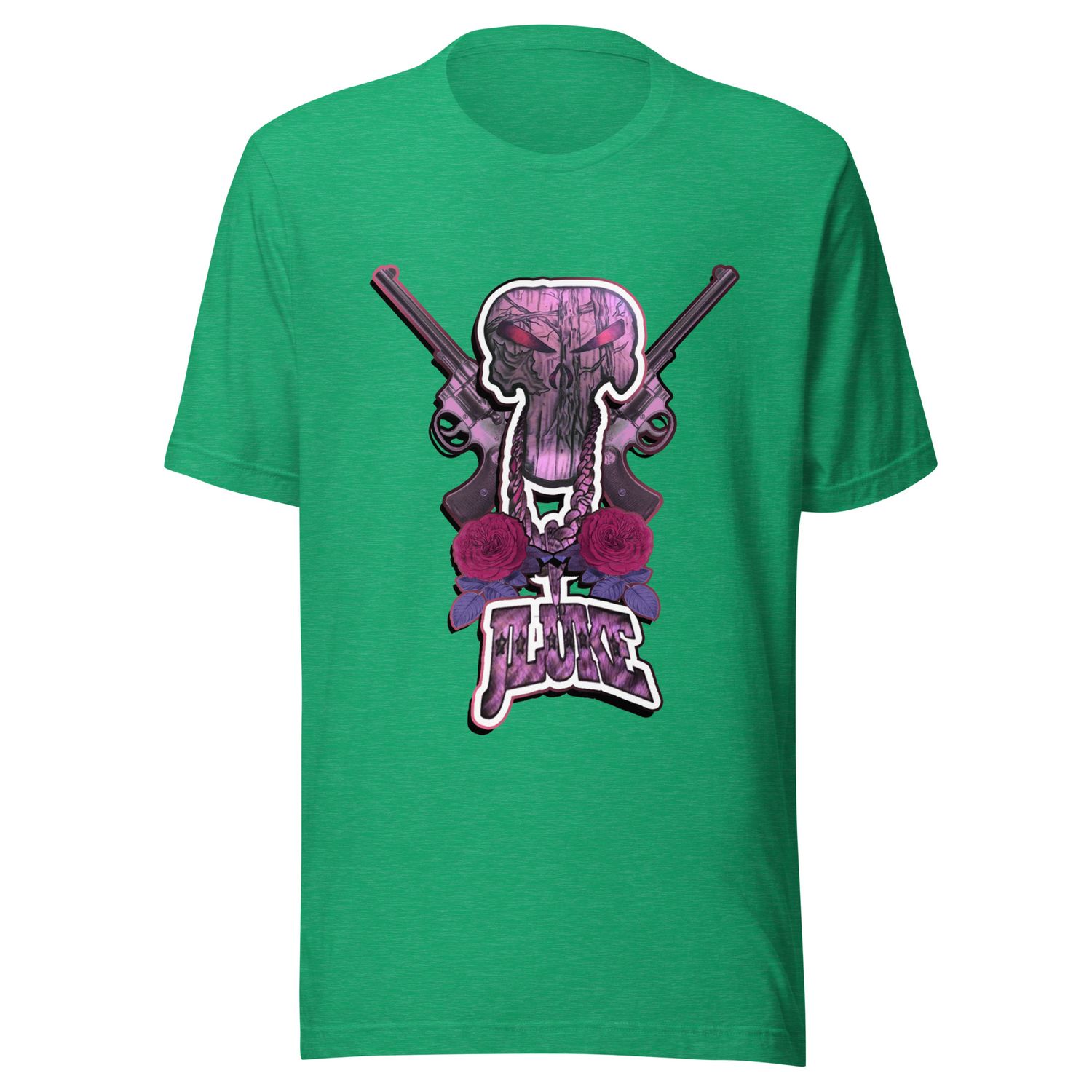 JLUKE Pink Skull &amp; Gun/Logo Shirt