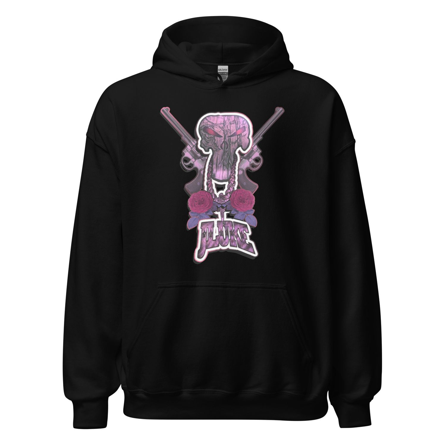 JLUKE Pink Skull &amp; Guns Hoodie