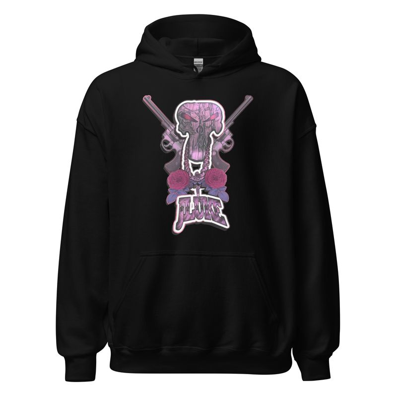 JLUKE Pink Skull &amp; Guns Hoodie