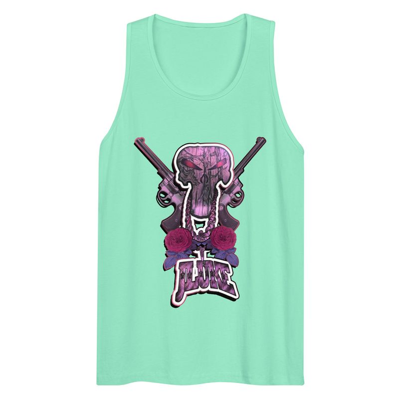 JLUKE Pink Skull &amp; Guns Tank Top