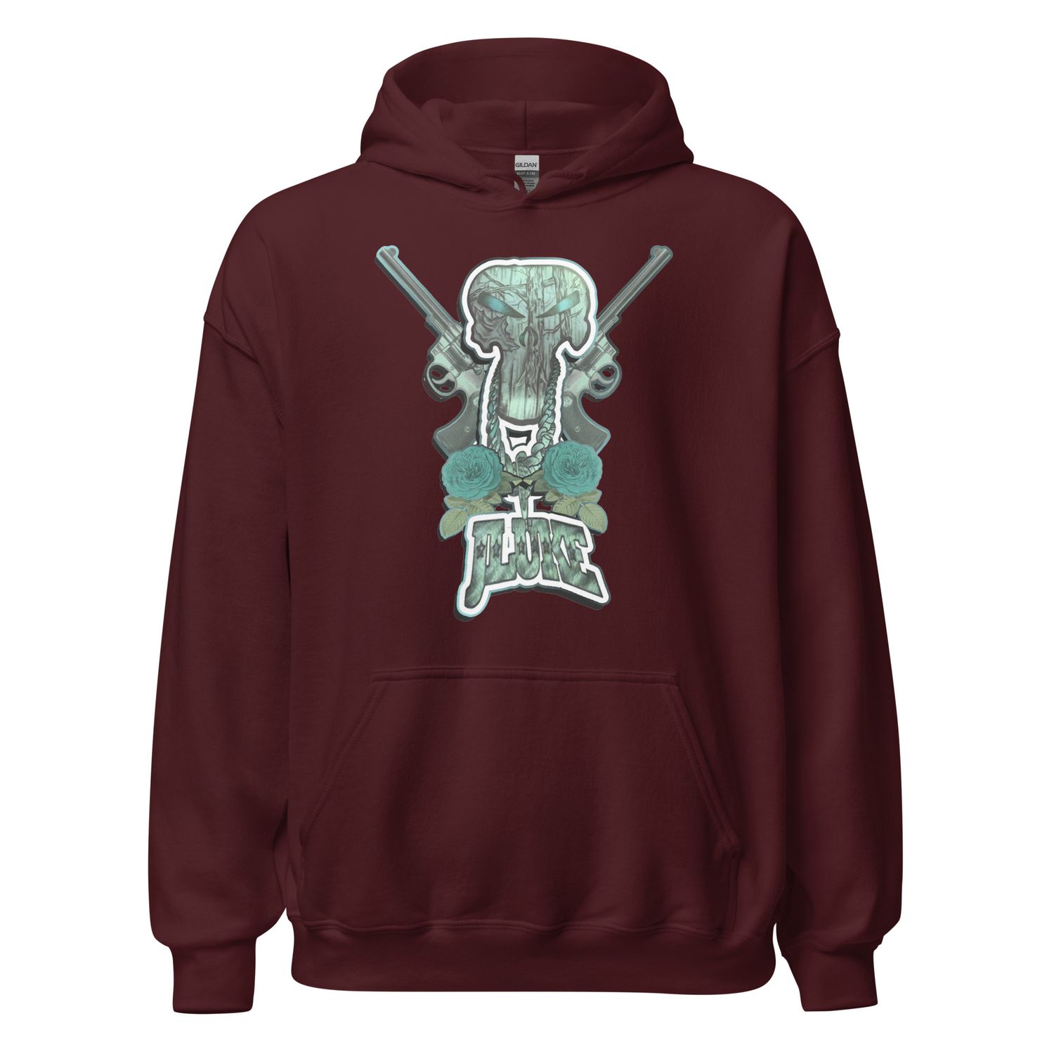 JLUKE Blue Skull &amp; Guns Hoodie