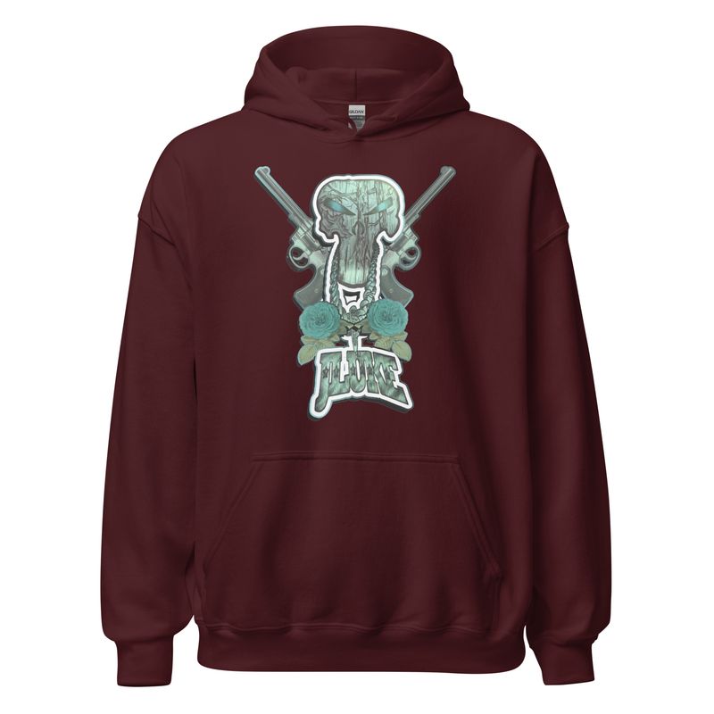 JLUKE Blue Skull &amp; Guns Hoodie