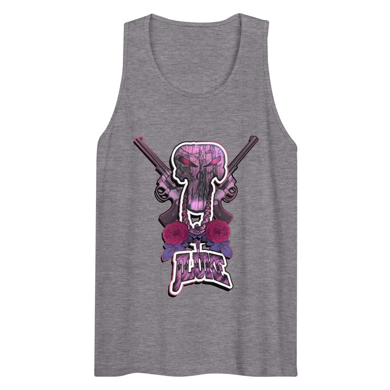 JLUKE Pink Skull &amp; Guns/Logo Tank Top