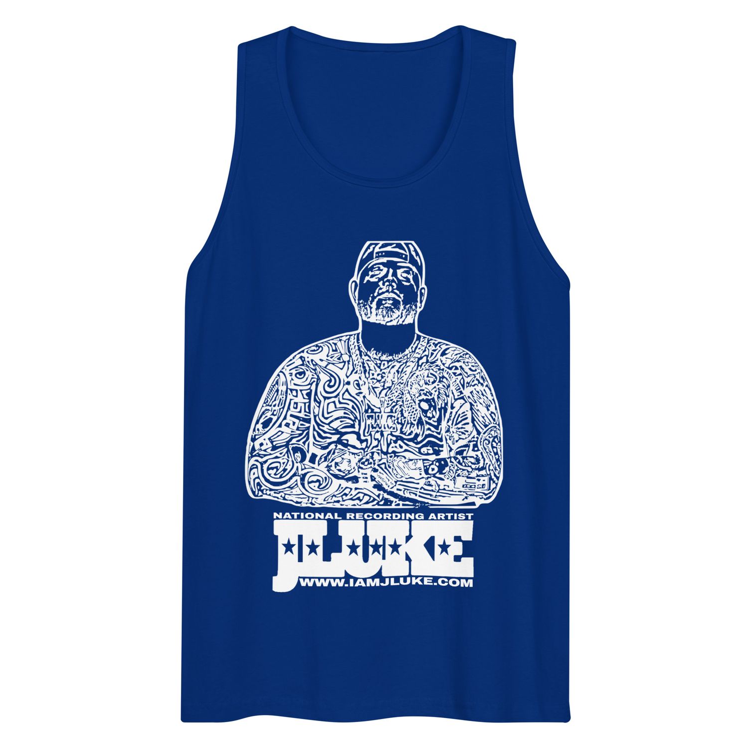 JLUKE/I'm Back White Outline Tank Top