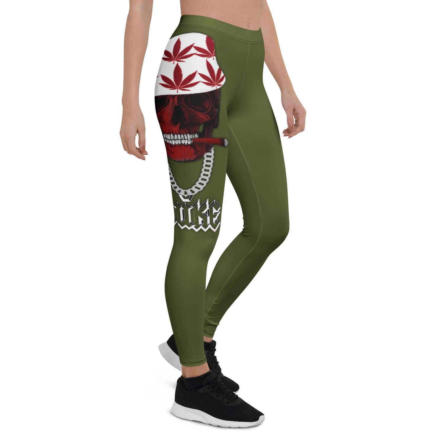 JLUKE 420 Skull Green Leggings
