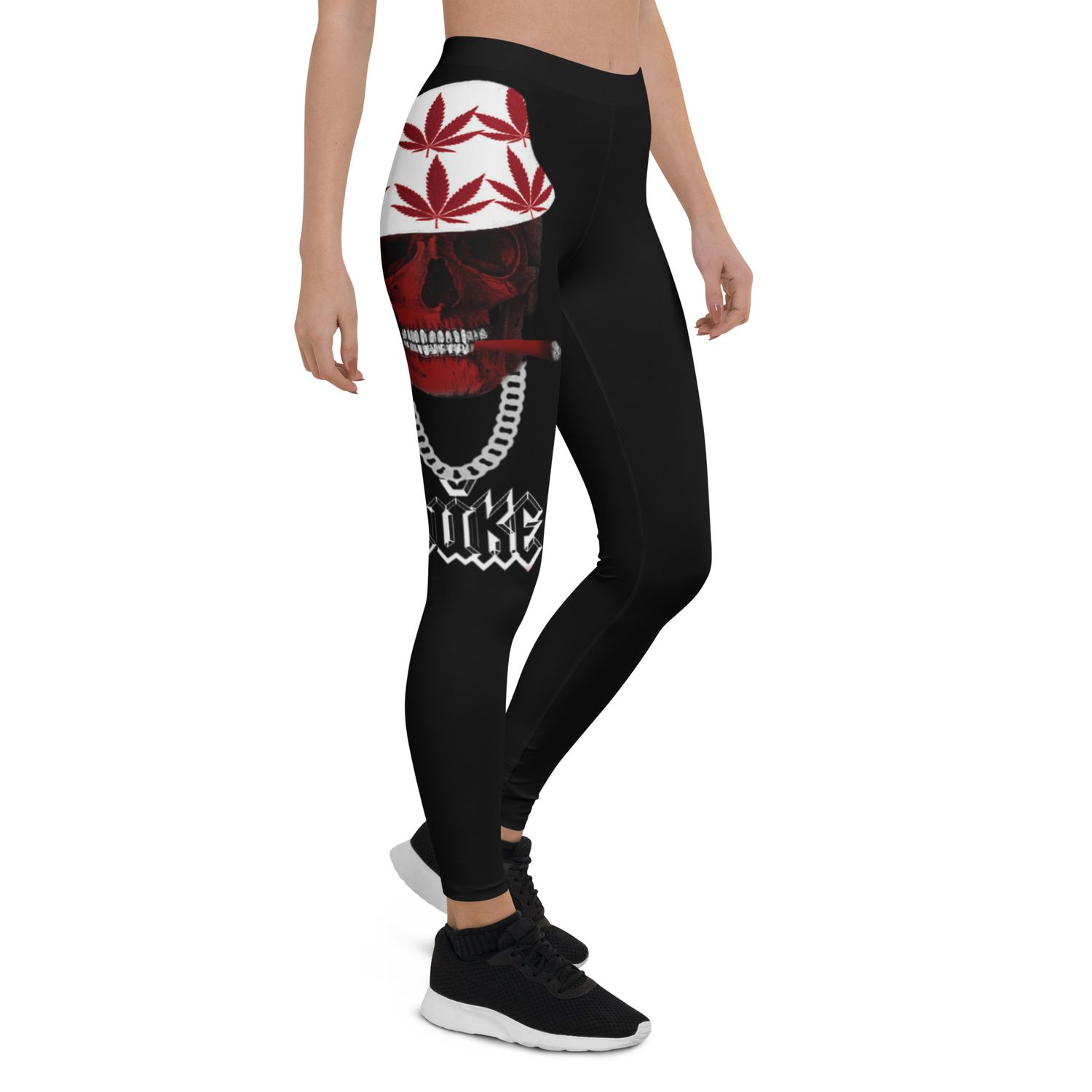 JLUKE 420 Skull Black Leggings