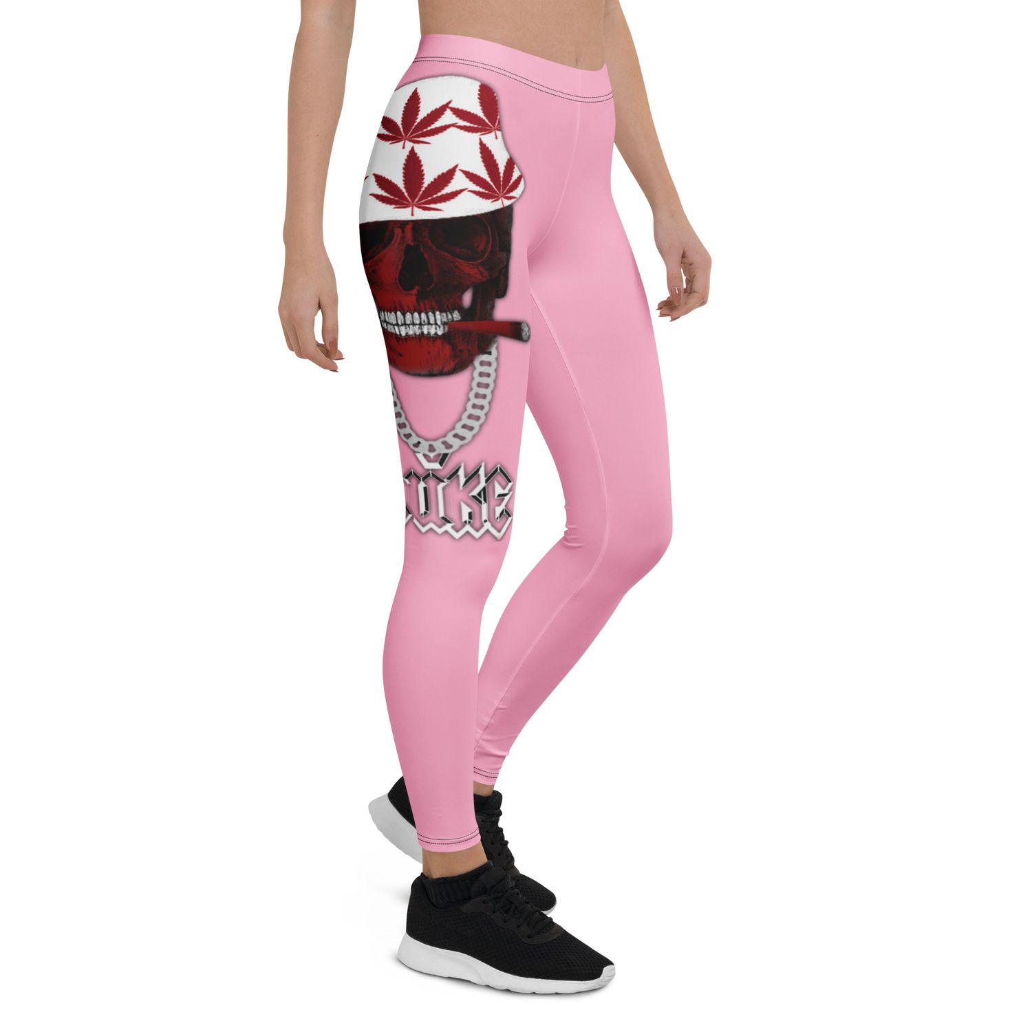 JLUKE 420 Skull Pink Leggings