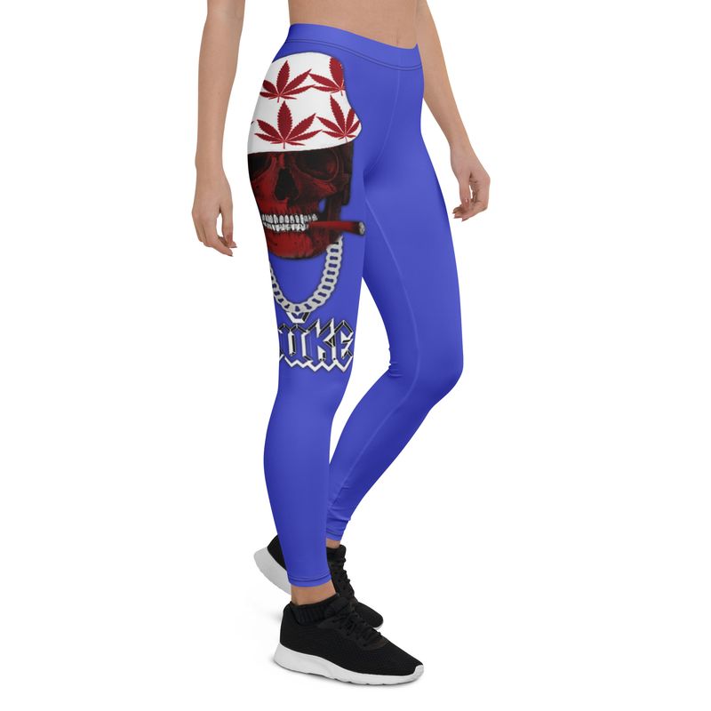 JLUKE 420 Skull Blue Leggings
