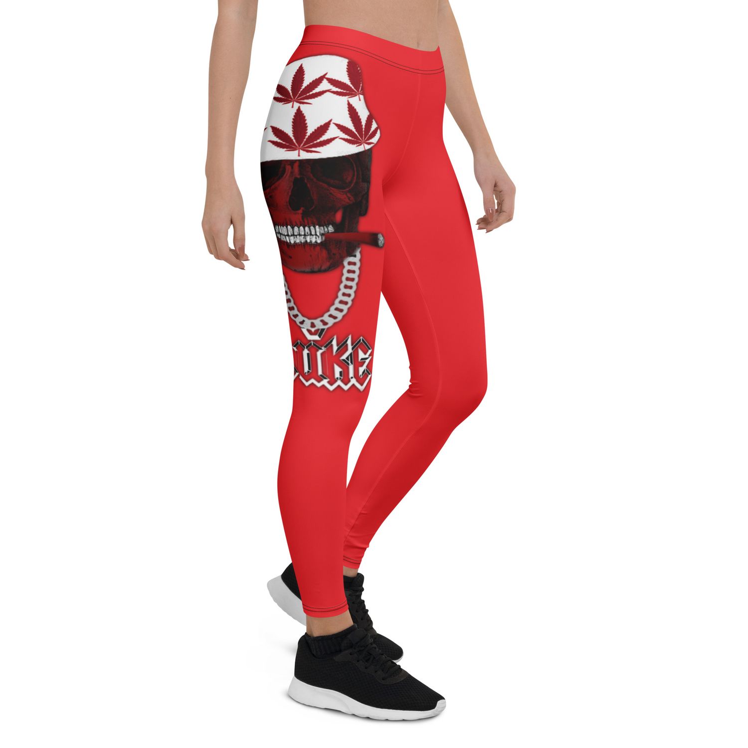 JLUKE 420 Skull Red Leggings