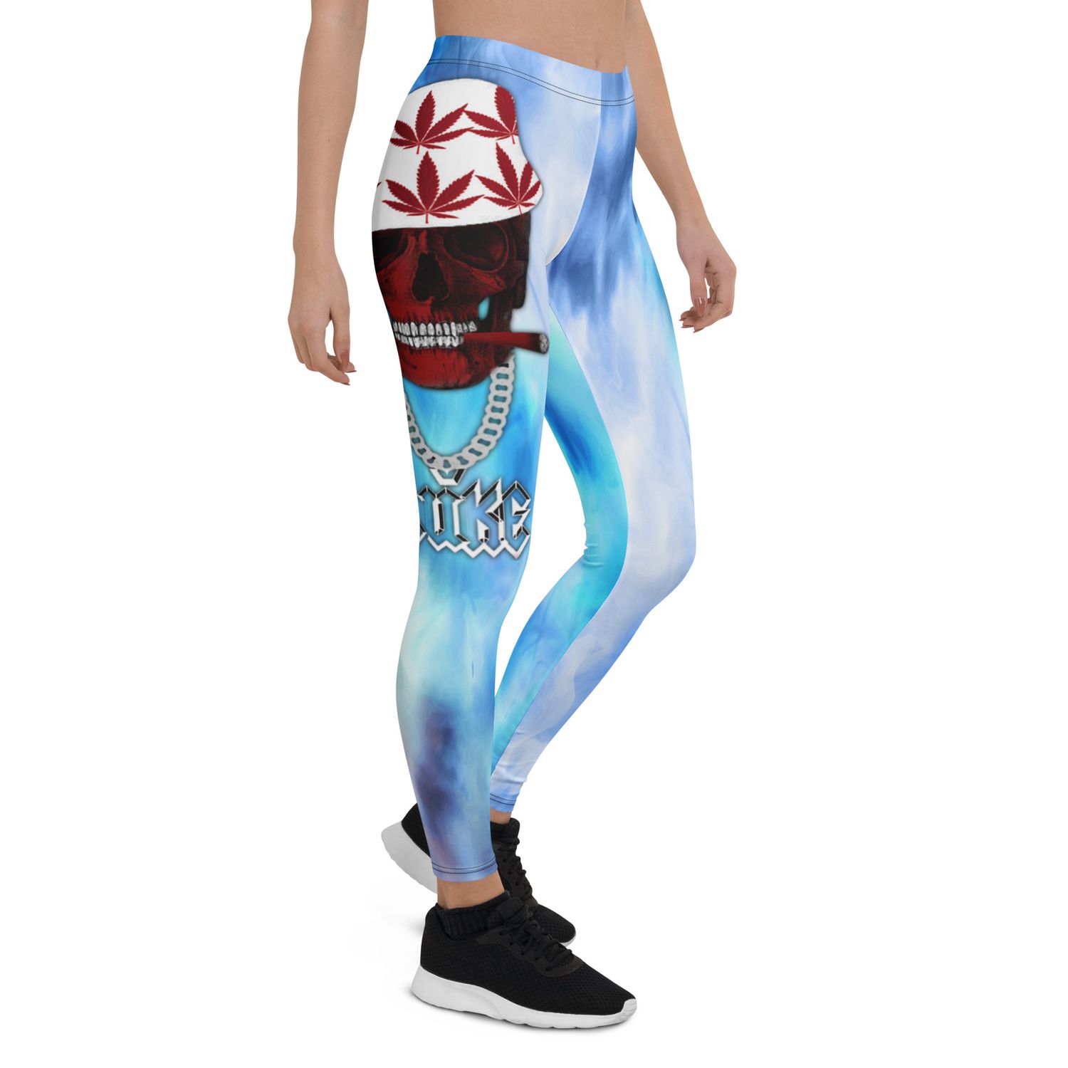 JLUKE 420 Skull Tie Dye Leggings