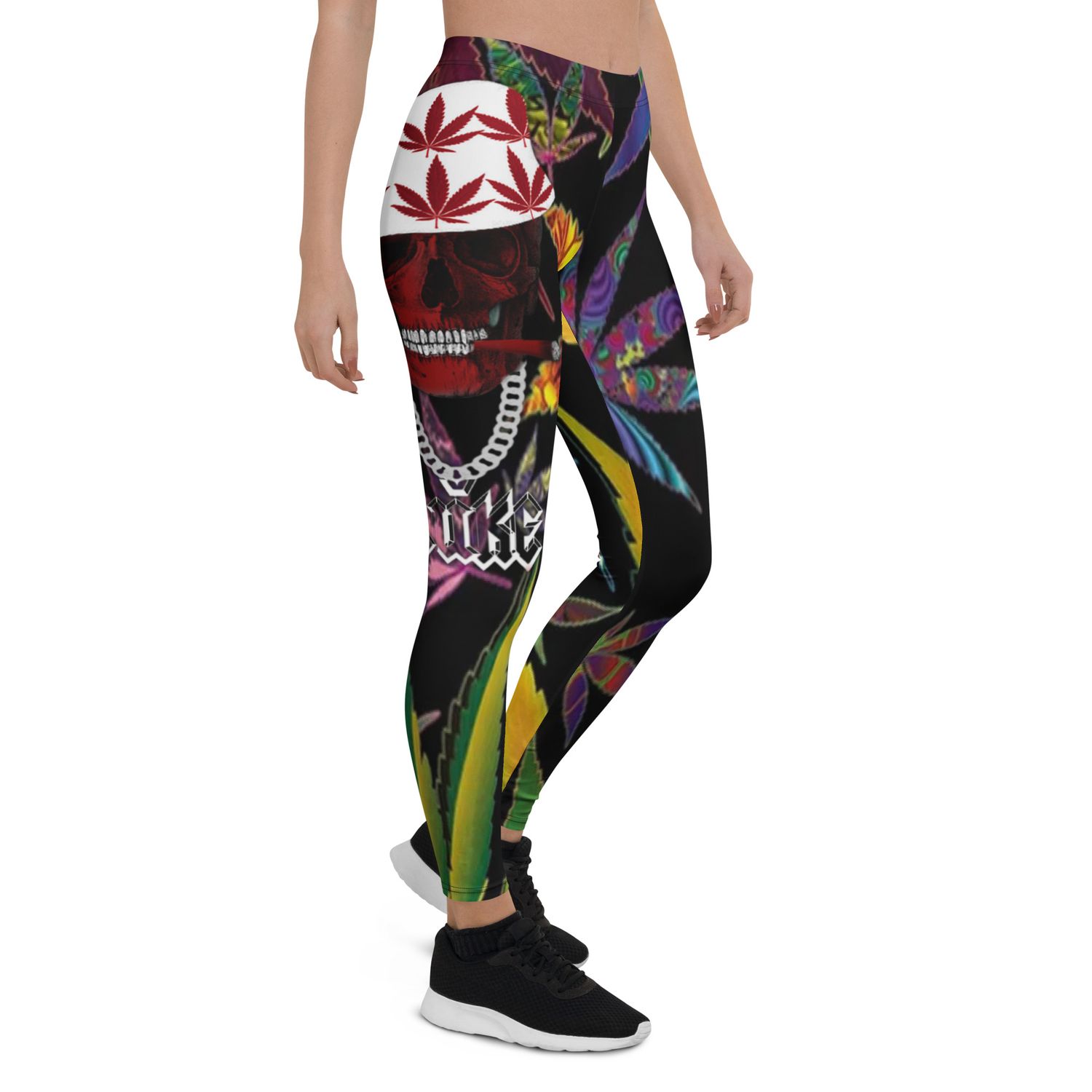 JLUKE 420 Skull Trippy Leggings