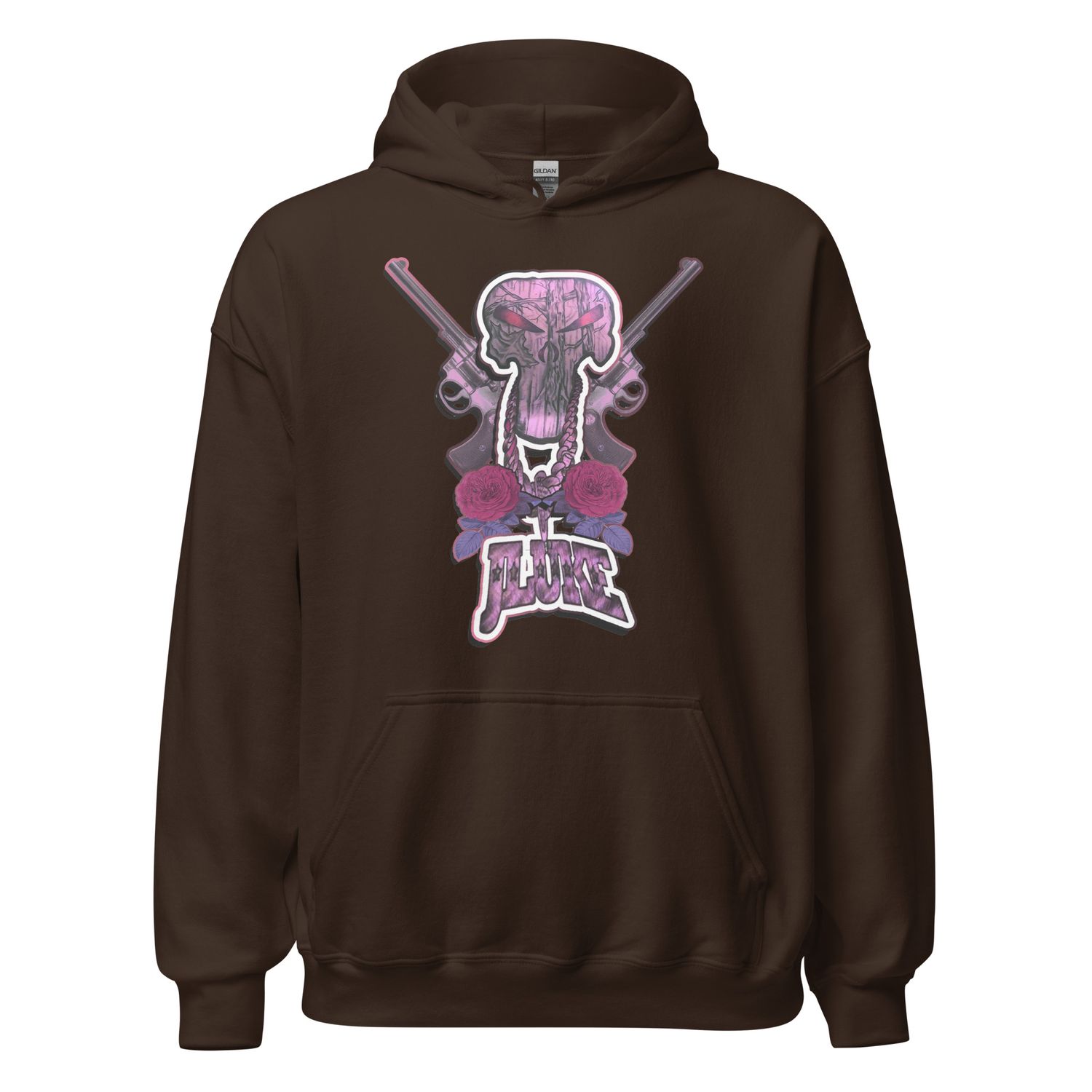 JLUKE Pink Skull &amp; Guns Hoodie 