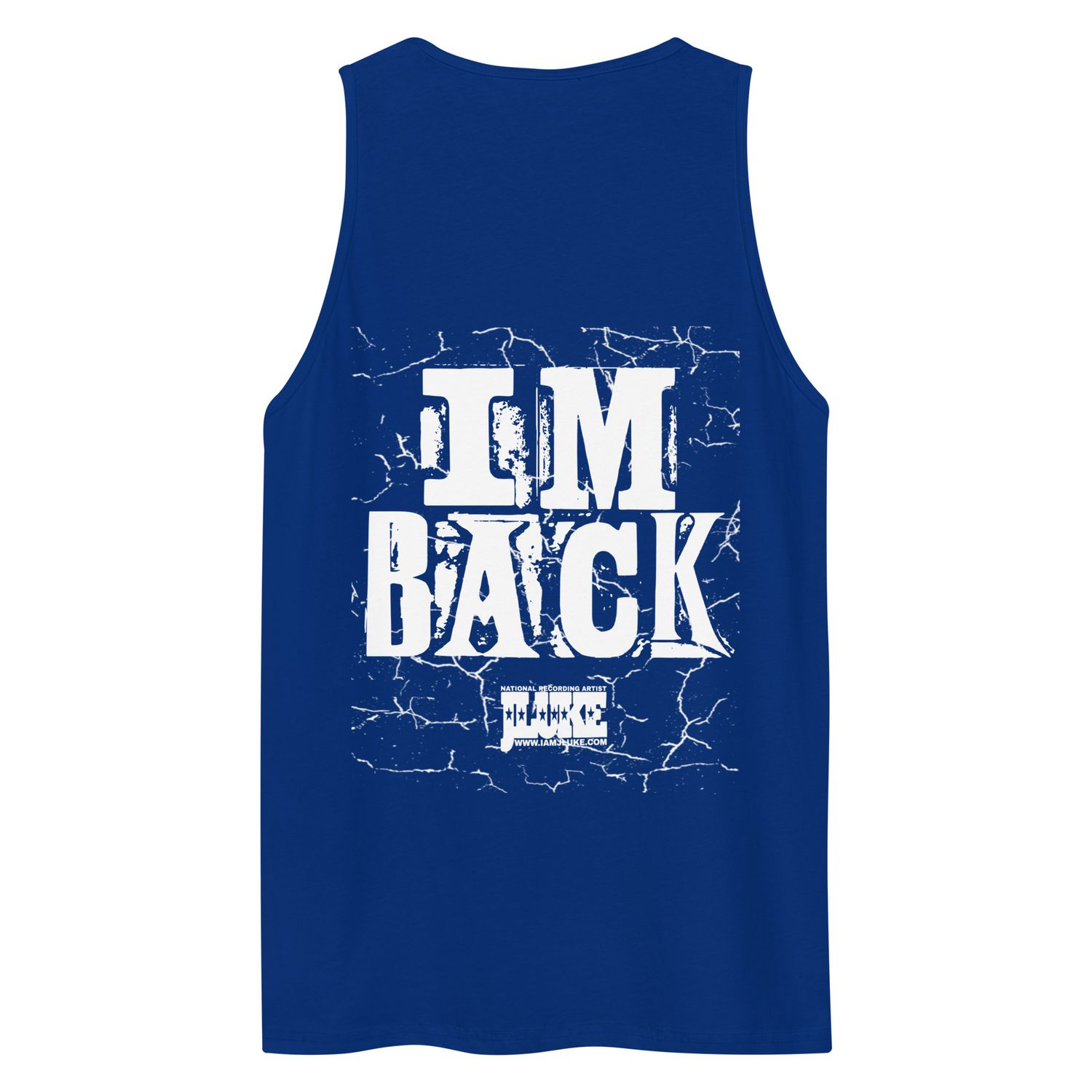 JLUKE/I'm Back White Outline Tank Top