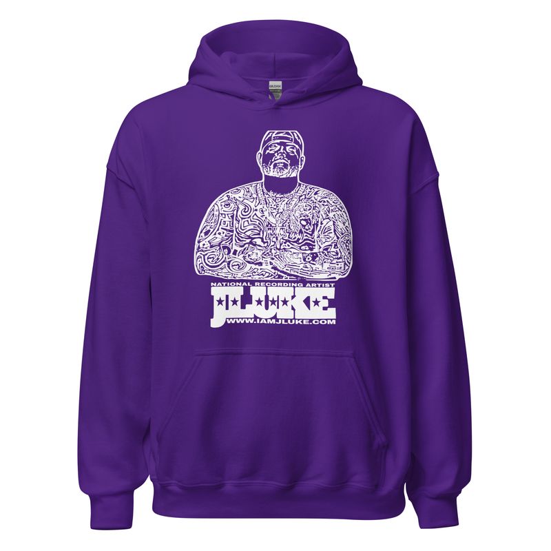  JLUKE White Outline Hoodie