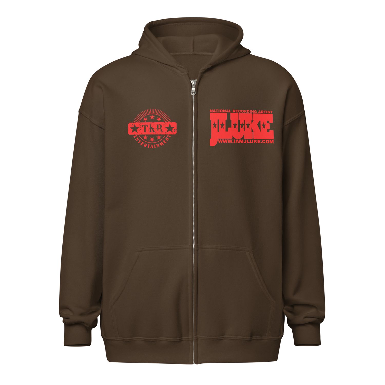 JLUKE Red Outline Zip Hoodie