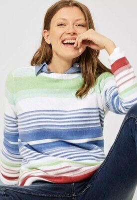 Cecil TOS Multicolored Striped Pullover