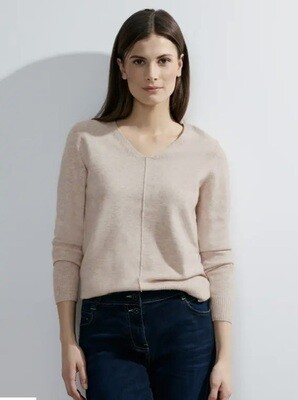 Cecil TOS_Cosy Mix Rounded V-Neck