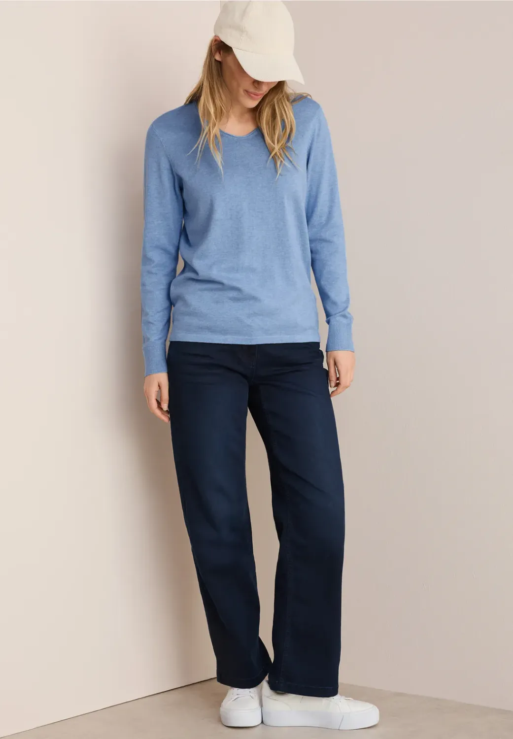 Cecil NOS_Rounded V-Neck Pullover