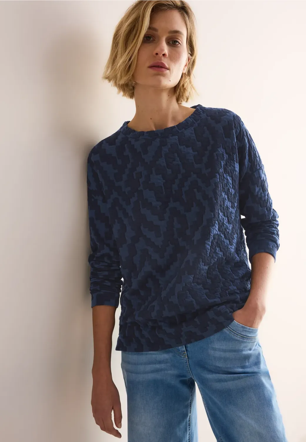 Cecil TOS Jacquard Structure T-Sh