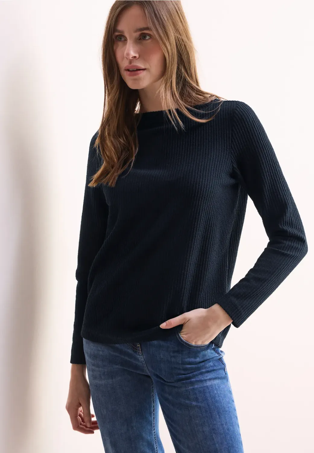 Cecil TOS Wavy Structure T-Shirt