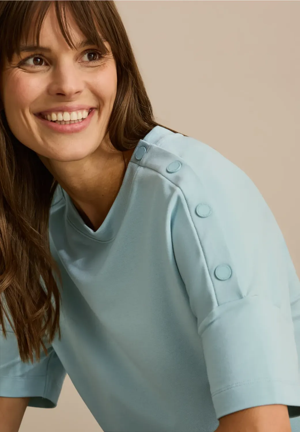 Cecil TOS Solid T-Shirt With Butt