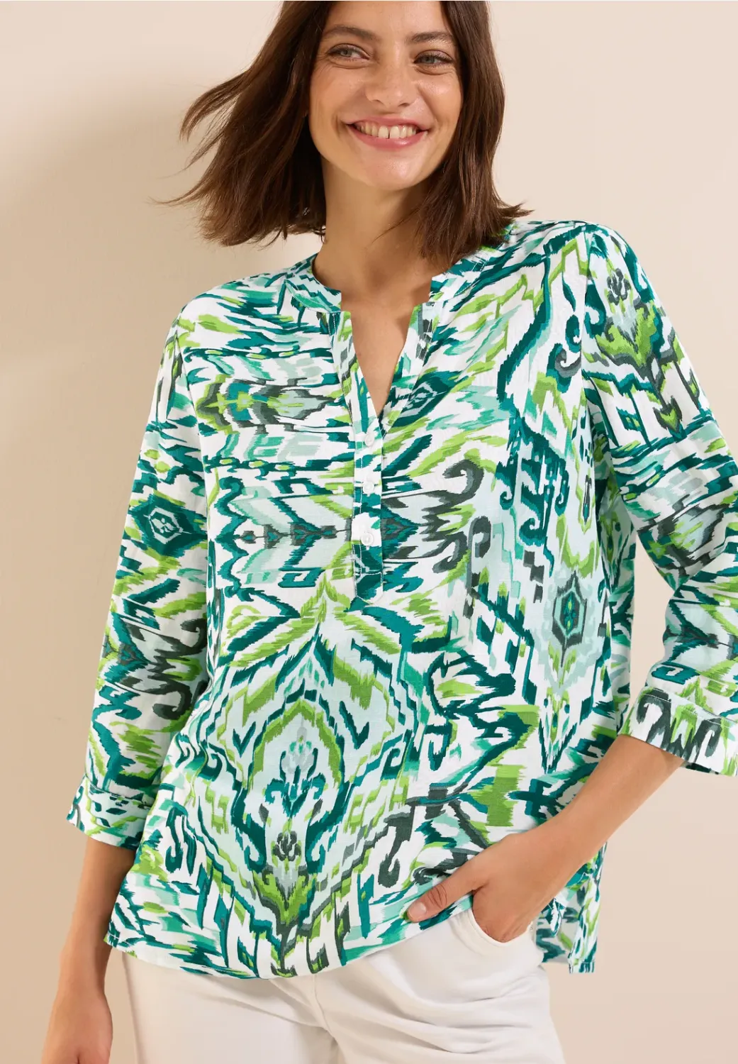 Cecil LINEN_LI/CV_Multicolor Blou