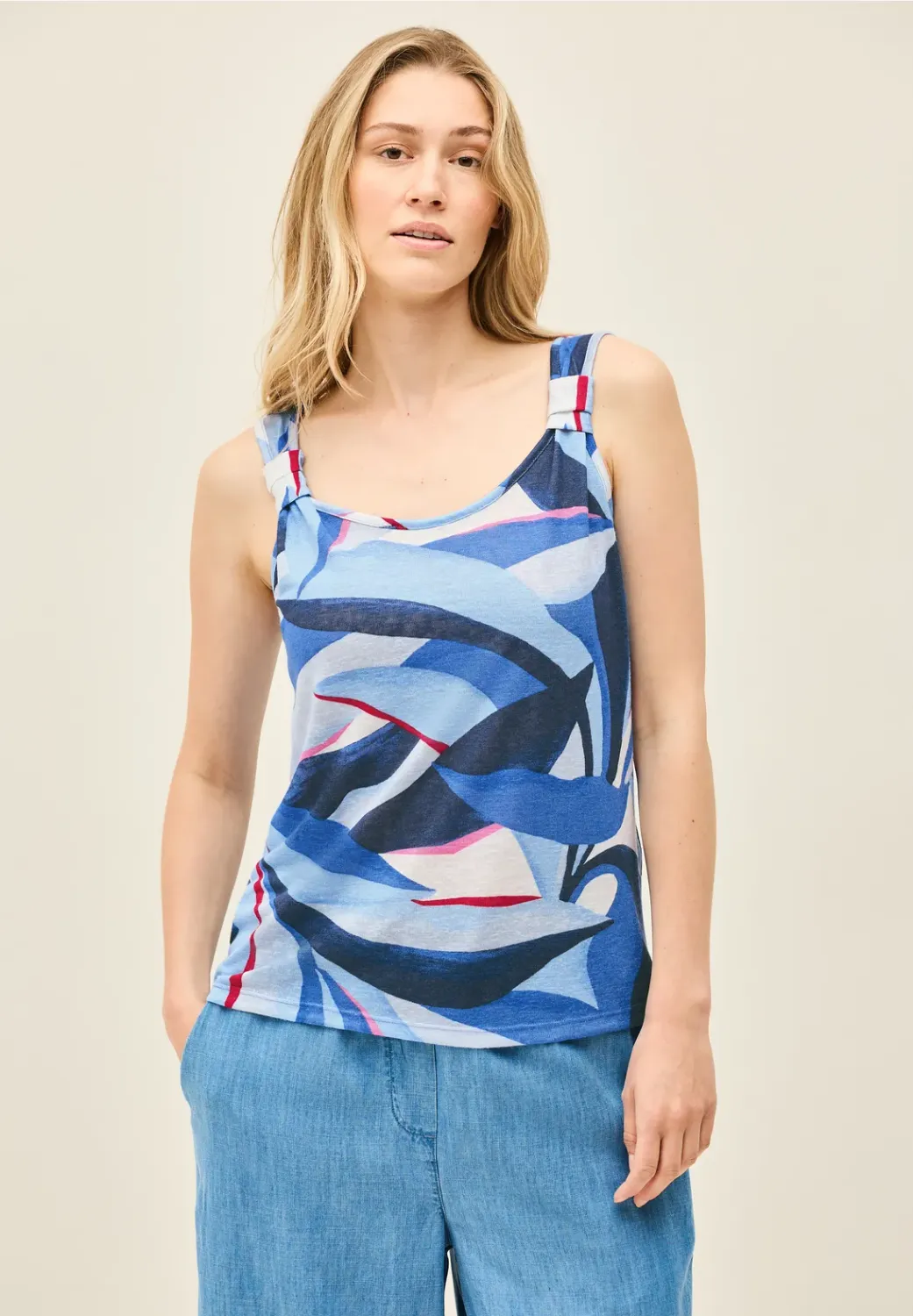 Cecil Multi AOP Summer Knit Top
