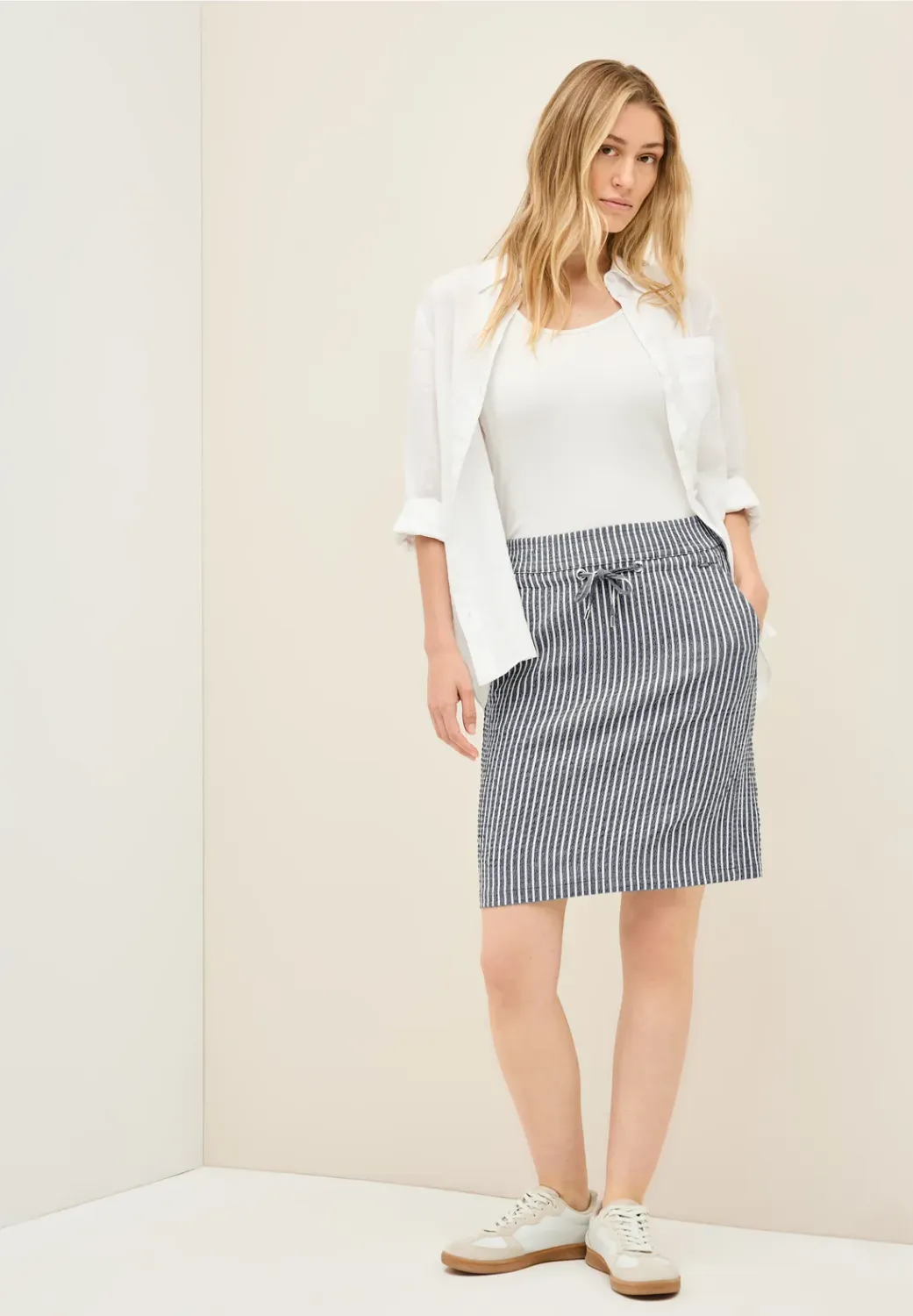 Cecil Skirt Seersucker Striped