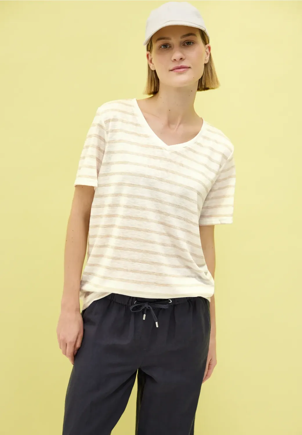 Cecil Striped Summer Knit V-Neck