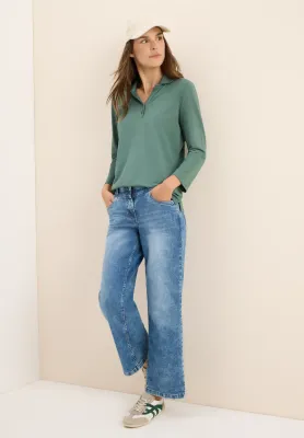 Cecil Solid Polo With Buttons