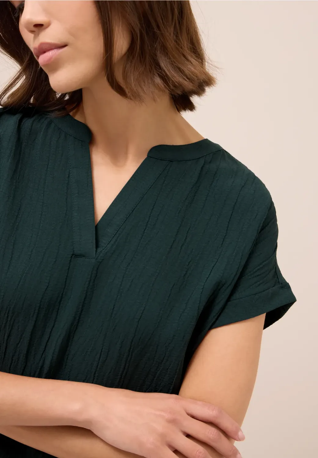 Cecil Solid Structure Blouse