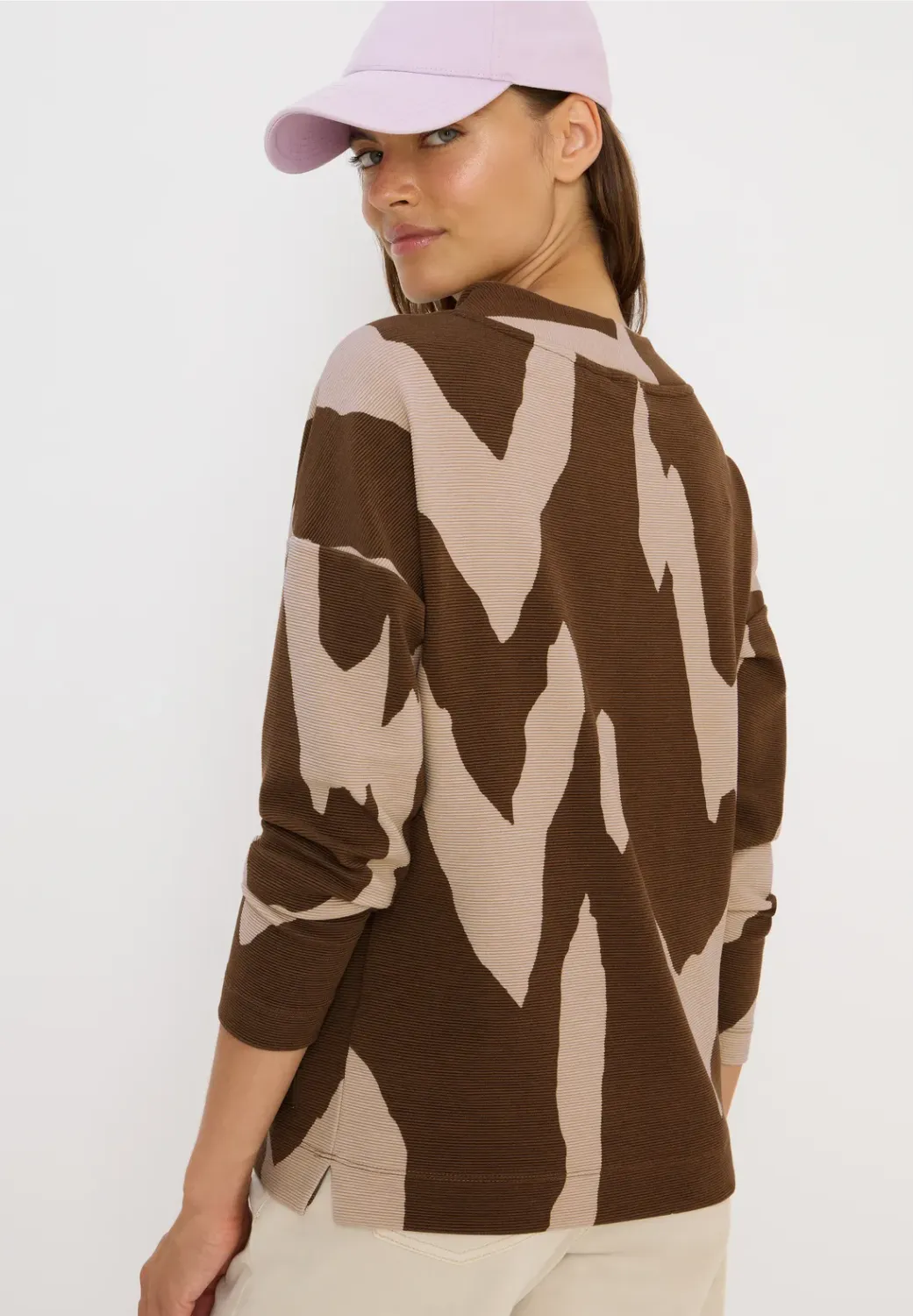 Cecil Big AOP Ottoman Funnel Neck