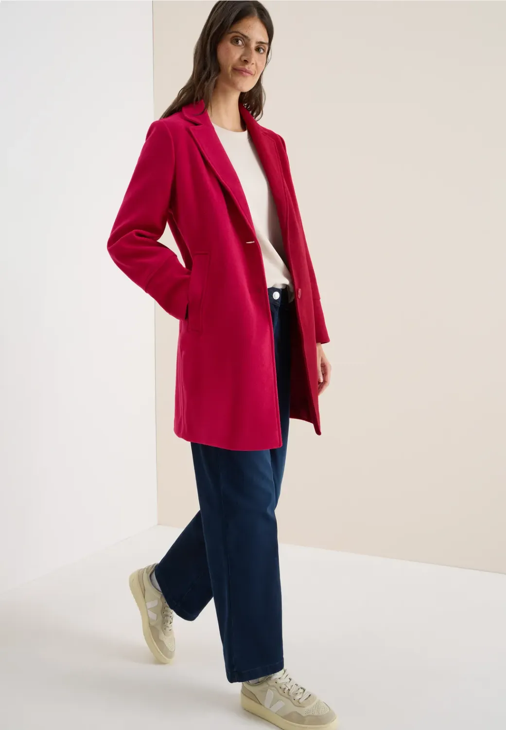 Cecil Fake Wool Revers Coat