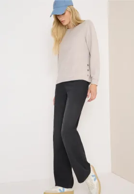 Cecil TOS Melange Rib Button T-Sh