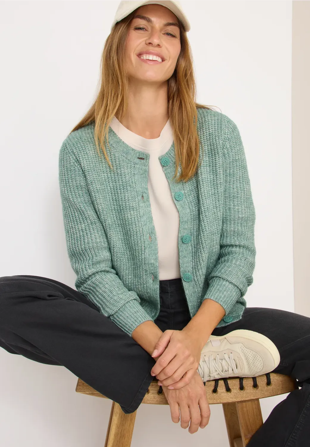 Cecil buttoned melange Cardigan