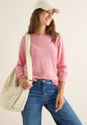 Cecil TOS Melange Rib Button T-Sh