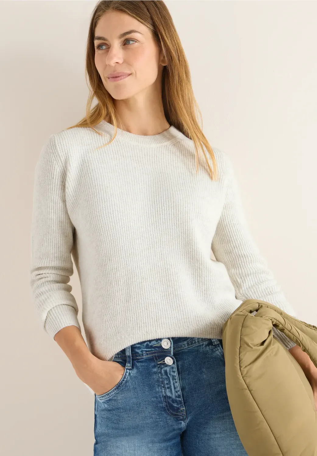 Cecil NOS_Cosy rib-mix sweater